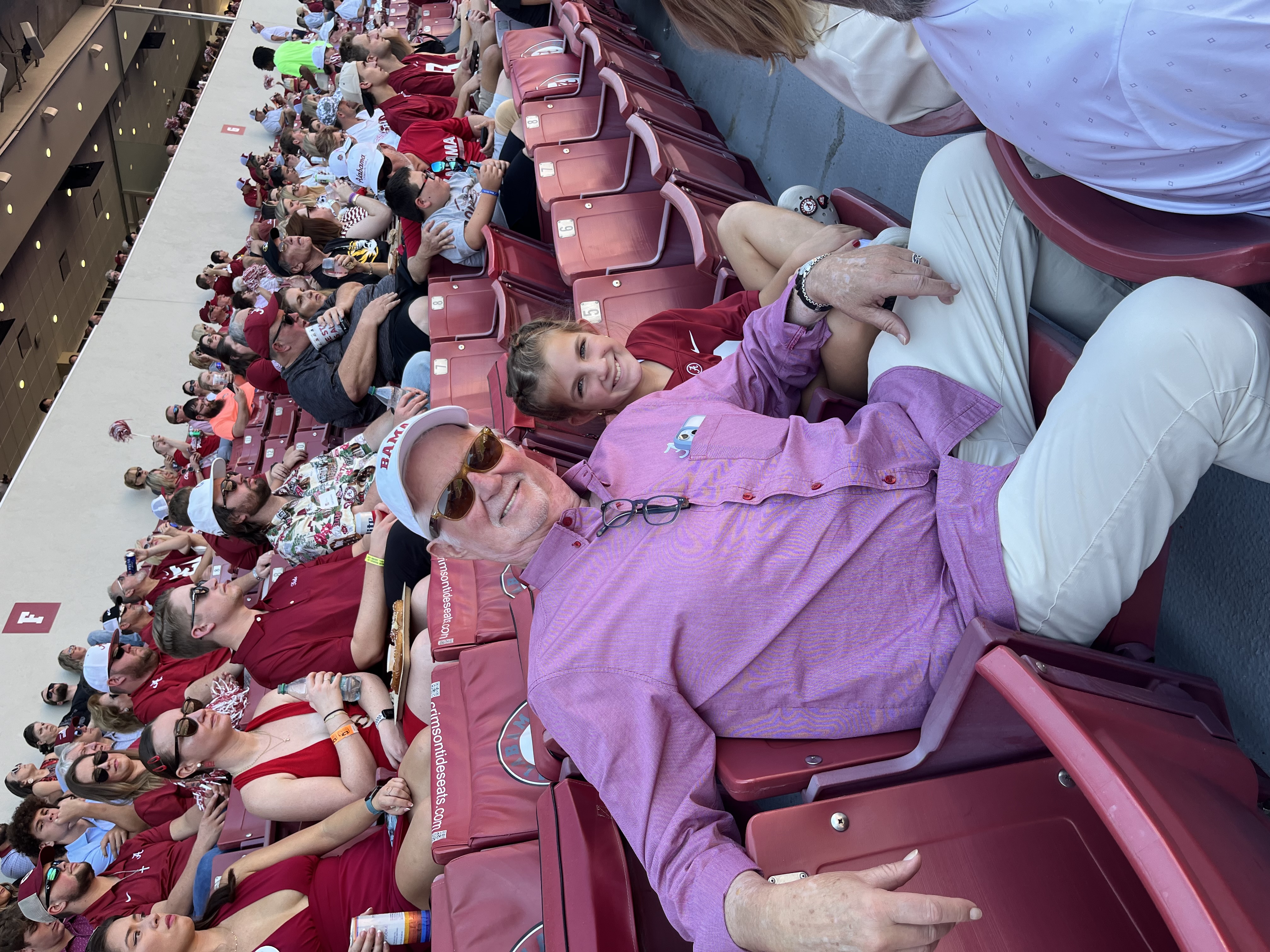 Cliff Downs at an Alabama football game
